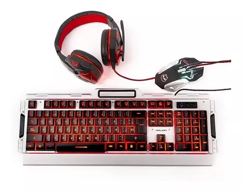 Combo 3 EN 1 - PANZER -  Teclado + Mouse + Auricular