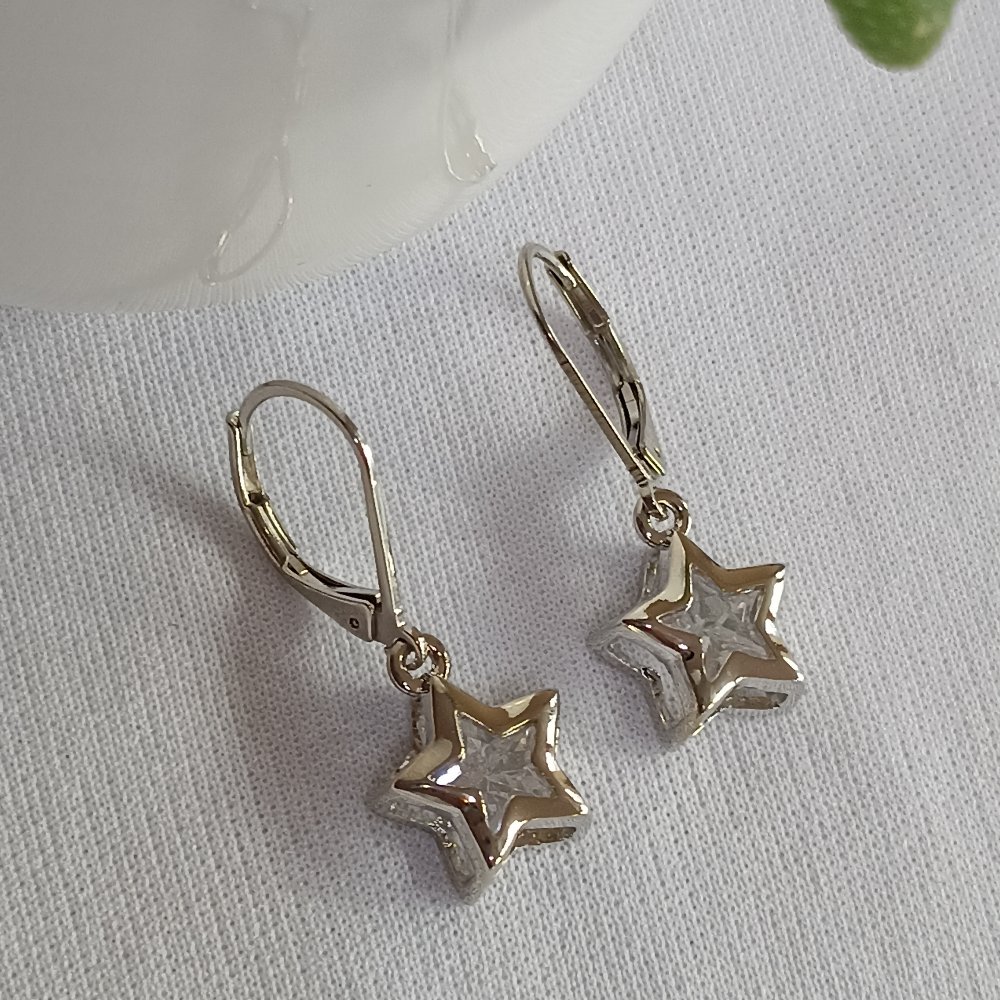 Pendiente Estrella Con Cristal Swarovski